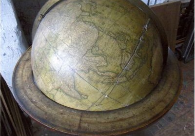 The damaged globe