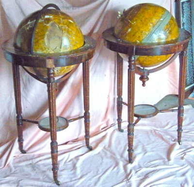 The globes showing extensive damage